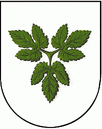 Wappen_Hoppensen Das Wappen von Hoppensen: In Silber ein Grünes Hopfendreiblatt. © Stadt Dassel